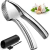 Nuevo Prensa de Ajo de Cocina de Acero Inoxidable de Amazon Juego de Prensa de Ajo Manual Grande Gadgets de Cocina