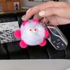 Bonito Rex Rabbit Fur Pequeno Bola de Carvão Bolsa Pingente Mochila Escolar Pelúcia Boneca Feia Pingente Boneca Carro Chaveiro