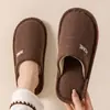Pantuflas de algodón para mujer, primavera, otoño e invierno, pantuflas mullidas de interior para uso en casa, antideslizantes, cálidas y adecuadas para parejas; al por mayor disponible para hombres