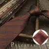 Gravata Masculina Cor Café Retrô Amarrada à Mão Britânica 8cm Formal Negócios Casamento Presente para Noivo Caixa Tendência