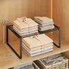 Estante Divisor de Armario, Estante Extensible para Gabinete para Dormitorio, Estante de Almacenamiento Doméstico para Ropa y Artículos Varios