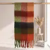 Comércio Transfronteiriço|Cachecol Xadrez de Imitação de Mohair de Alta Qualidade|Xadrez de Acrílico Quente para Outono e Inverno|Suporta Personalização de Logo