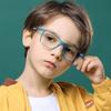 2026 Gafas de Computadora Anti-Luz Azul Cuadradas para Niños Marco Transparente Gafas Planas de Luz Azul para Niños Xykf8500