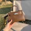 Outlet de fábrica caja Glow Piel de Vaca Segunda Generación Bolso Kelly 19 Cuero Genuino Bolso de Hombro Bolso Mini Versátil