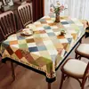 Mantel Nuevo Estilo Americano 2026, Impermeable, Resistente al Aceite, No Requiere Lavado, Lujo Ligero, Sensación de Alta Gama, Rectangular, Mantel para Mesa de Comedor que Mejora el Ambiente