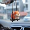 5 Adornos de Perro de Viento de Talla de Madera Resina Muñeco de Dibujos Animados Decoraciones para Coche Colgante para Espejo Retrovisor de Coche Colgante