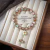 Pulsera Exquisita de Resina con Cielo Estrellado Dorado para Mujer, Pulsera Versátil de Moda de Gama Alta, Accesorio para Citas, Joyería Decorativa al por Mayor
