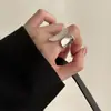 Anillos Retro de Servicio Pesado para Mujer de Verano, Nicho de Lujo Ligero con un Toque de Alta Gama, Anillos Versátiles Ins-Style que No se Desvanecen, Anillos Ajustables de Moda