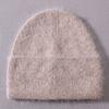 Chapéu de Tricô Masculino Quente de Caxemira Cruzamento Outono e Inverno Novo Chapéu de Lã Outdoor Cor Sólida Veludo Acolchoado para Mulheres