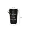 Cubo de Hierro Vintage Cubo de Lata Floristería Cubo para Flores Secas Cubo de Flores Maceta Decorativa Jarrón Hierro Forjado Arreglo Floral Tubo Ranurado de Bambú
