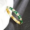 Pulsera de Estilo Chino Antiguo Fa Sands Chapada en Oro 18K Pulsera de Flores de Color Esmalte Retro Joyería de Lujo Ligero que No Pierde Color a Largo Plazo