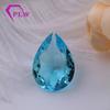 Vendas diretas pêra - em forma de pedra de vidro wuzhou gema gota de água de vidro colorido pedra nua banhado fundo atacado
