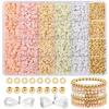 Venda quente transfronteiriça 2000 peças 24 grades 5 cores contas de argila contas espaçadoras conjunto pulseira fabricação de joias conjunto atacado