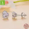 Aretes de plata charm Nuevo 1 quilate moissanita brillante lujo exquisito plata s925 aretes de diamante Mosan venta al por mayor