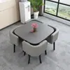 Juego Simple de Mesa y Sillas para Recepción, Mesa de Negociación, Mesa y Sillas para Recepción de Tienda de Uso Comercial, Mesa Redonda Pequeña para Oficina y Ocio
