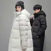 Nova Jaqueta de Penas Masculina, Estilo Casal Unissex, Com Capuz, Acolchoada, Versão Coreana, Uniforme Escolar Jovem, Casaco Quente, Moderno