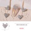 Explosiones de influencers corona navideña joyería para uñas perla circón diamante tridimensional anillo de lujo ligero decoración de uñas al por mayor