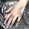 Pegatinas de Tatuaje de Henna para Manos Estilo Europeo y Americano Transfronterizas con Diseños de Hoja de Sauce y Zarcillo de Sauce