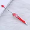 Caneta de Contas Coelho de Açúcar DIY com Borda Furada Caneta Esferográfica Coelho Branco Caneta de Presente Educacional Processamento Fofo Venda por Atacado em Estoque