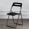 Silla Plegable para Uso en Casa, Silla de Plástico Moderna y de Moda para Fotos, Silla para Dormitorio, Oficina, Reuniones, Capacitación, Exterior con Respaldo, Venta al por Mayor