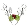 Faixa de Cabeça Galho Escuro Borboleta Preta para Halloween Festa Headband Flor de Natal Adorno de Cabeça Acessórios para Foto de Menina