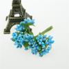 Flores Artificiales con Hojas y Estambres, Ramo Pequeño, Flores para Decoración de Cajas de Regalo de Dulces para Boda, Flores Falsas, Flores Artificiales con un Tacto Realista y de Alta Gama