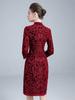 Vestido de Terciopelo de Shenzhen para Personas de Mediana Edad y Mayores, Vestido de Banquete Pequeño, Suegra y Suegra, Falda de Lentejuelas Bordadas, Envío Directo