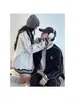 Chamarra Sudadera Estilo Americano Gris con Cuello Alto para Hombre y Mujer, Nueva Primavera y Otoño Holgada Perezosa Chaqueta de Béisbol Cárdigan Superior