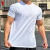 Camiseta Esportiva Personalizada para Homens, Algodão Puro, Corte Solto, Elástica, Treinamento de Coach de Fitness, Uniforme de Time Estampado, Manga Curta, Secagem Rápida