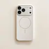 Funda Magnética Fina de Color Sólido Simple Adecuada para Funda de Teléfono Apple 17 Pro Max iPhone 16 Ventana Grande 15/14/13