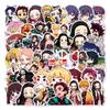 50 versão cartoon do Ghost Blade adesivos fofos adesivos de expressão de linha notebook bagagem adesivos de decoração à prova d'água