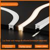 Lâmpada de silicone sem desgaste com lâmpada flexível led através de lâmpada linear com teto suspenso com borda manga de silicone lâmpada linear embutida