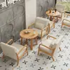 Loja de Sobremesas Estilo Creme e Chá de Leite, Conjunto de Mesa e Cadeira de Café, Bar Lounge, Bar de Livros, Área de Lazer, Cabine de Sofá para Recepção e Reuniões