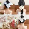 Pañuelo cuadrado floral estilo coreano para niños, scrunchie, liga para el pelo de bebé, banda elástica, diadema para niñas, accesorio para coleta de niña pequeña