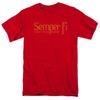 Camiseta masculina clássica retrô de comércio exterior estilo europeu e americano CORPO DE FUZILEIROS NAVAIS DOS EUA