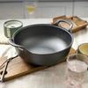 Olla con Forma de Lingote de Hierro Fundido con Doble Asa, Olla para Estofado sin Recubrimiento, Wok Multifuncional de Hierro Fundido, Sartén Universal Antiadherente para Todas las Estufas