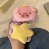Cara de cerdito estrella linda lavarse la cara impermeable a prueba de humedad pulsera artifacto banda para el pelo de felpa máscara de maquillaje para lavar