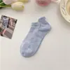 Calcetines de lunares de colores para mujer, calcetines tobilleros ins de moda color macarrón, calcetines de verano finos y transpirables con efecto lifting de oreja, calcetines cortos lindos