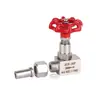 Válvula de Aguja de Alambre de Acero Inoxidable 304 para Manómetro de Presión Interno y Externo J21W-160P Válvula de Cierre para Soldadura con Rosca Externa Válvula de Aguja de Alta Presión