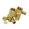 Conector SMB-KWB2 macho chapado en oro de latón con enchufe curvo para conectar cable RG405U de 50 ohmios RF coaxial