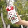 Taza Termo de Acero Inoxidable con Dibujos Animados de Alta Calidad Cuidadosamente Seleccionada, Taza de Doble Uso con Tapa Pop-Up Linda para Estudiantes, Taza Portátil para Exteriores con Popote