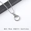 Colgante de collar de acero de titanio europeo y americano estilo hip-hop para hombre colgante de perla colgante retro joyería de aleación collar de acero inoxidable