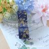 Cinta láser dorada de 2.5cm hoja de bambú cinta de libélula soporte para barra accesorios para el cabello lolita hechos a mano diy material de embalaje
