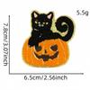 Halloween Transfronterizo Bordado de Calabaza con Borde Dorado Parche de Tela de Fantasma Bordado a Computadora Accesorios de Ropa Parche Estilo Planchado