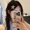 Pinza para el cabello de estrella de cinco puntas de plata de nicho coreano con un acabado de espejo de alta gama, estilo dulce y genial para niñas, pinza de accesorio para el cabello versátil