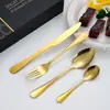 Amazon Transfronterizo 1010 Acero Inoxidable Vajilla Restaurante Occidental Cuchillo para Bistec Cuchara Tenedor Cuchara de Postre Cucharilla de Té Pequeña Vajilla de Hotel