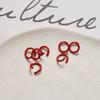 Chaveiro Anel de Chaveiro Cor Macaron Livro Vermelho Pequeno Fivela de Pendurar Anel Aberto 8mm Material para Acessórios de Joias DIY Venda por Atacado