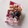 Diadema de Rosquilla para Niños Europeos y Americanos Set de Tres Piezas de Accesorios para el Cabello de Niñas de Flores Triples Diadema de Nylon para Bebé Tocado