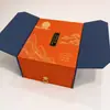 Nueva caja de regalo magnética de doble puerta estilo chino, hecha a medida con un diseño tradicional chino, que presenta un cajón y una caja rígida para empaquetar regalos, y puede ser impresa con pan de oro