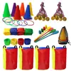 Bolsa de salto de canguro de 53 piezas cuchara de equilibrio leggings con anillo de bolsa de frijol cubo de lanzamiento cubo de obstáculos valla de obstáculos